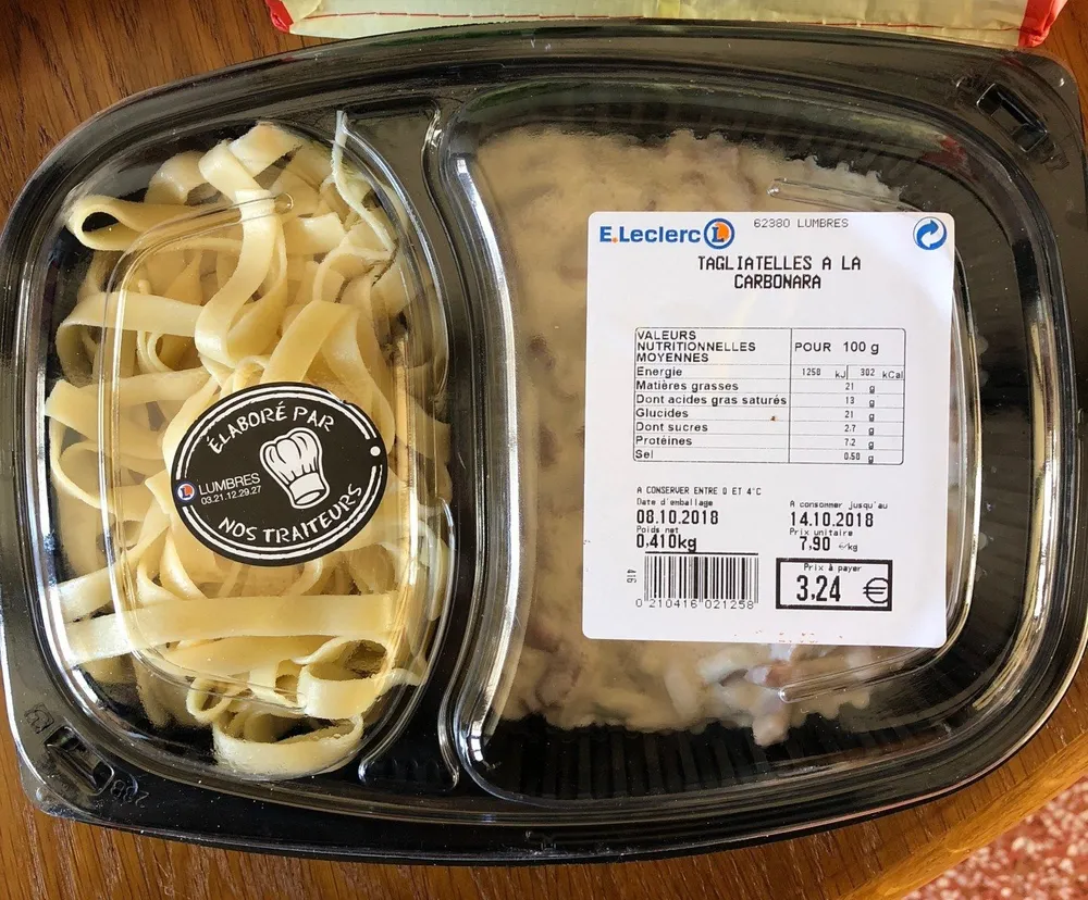 Tagliatelles carbonara