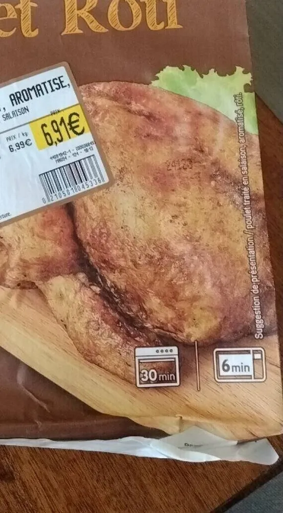 Poulet rôti cuit aromatisé
