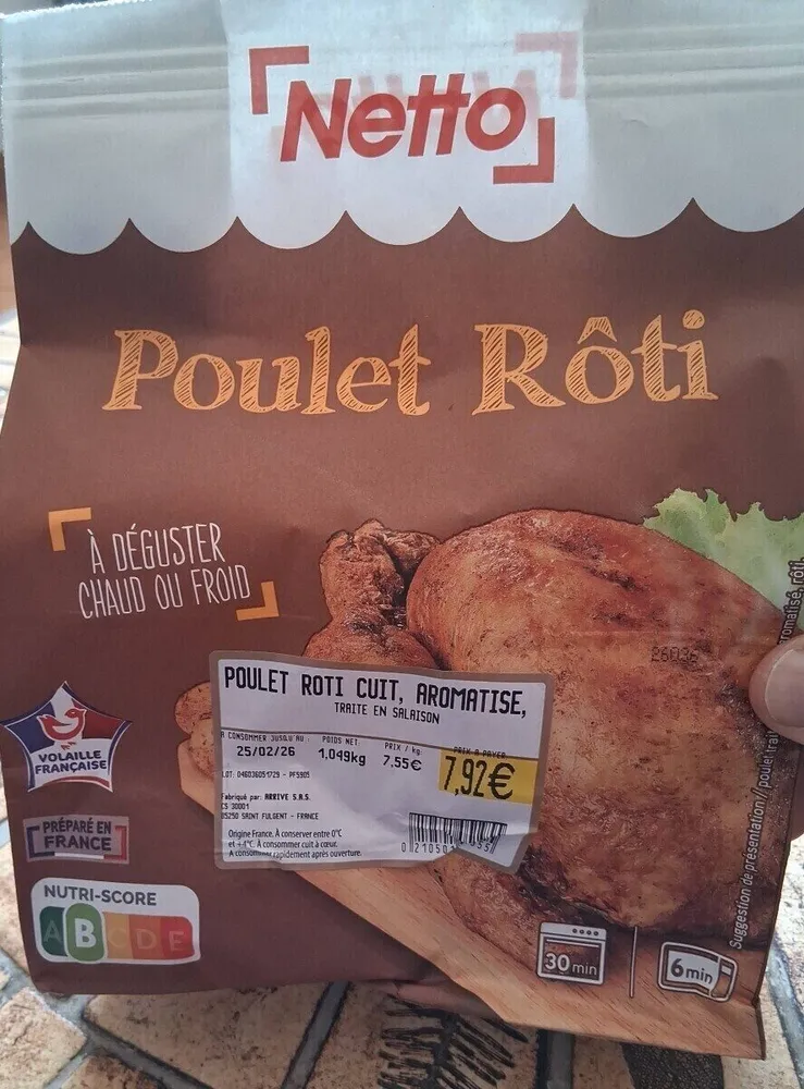 Poulet roti en salaison