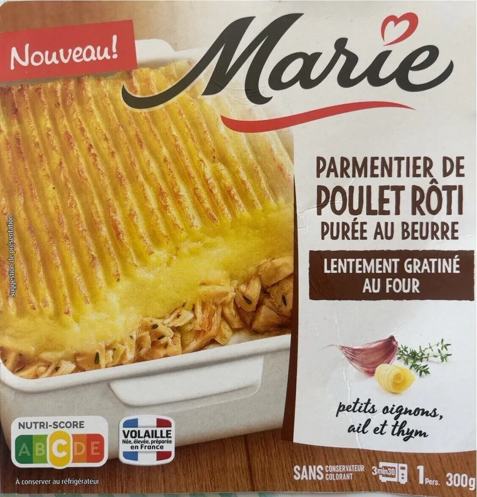 Parmentier de poulet rôti