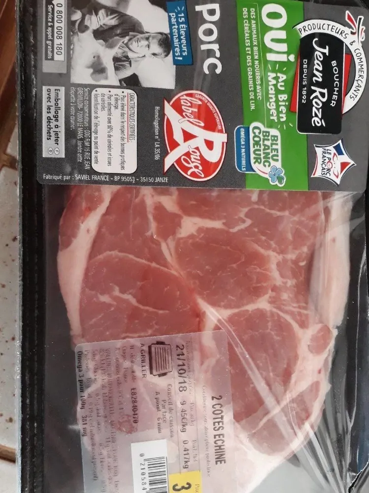 Côtes de porc