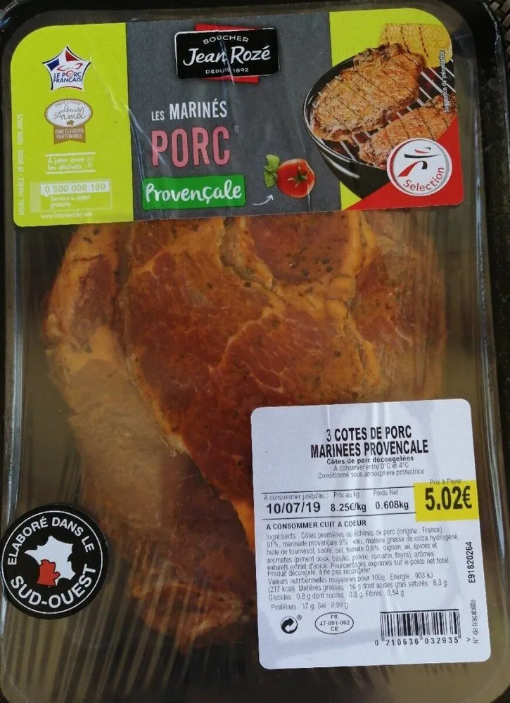 Côte de porc provençale