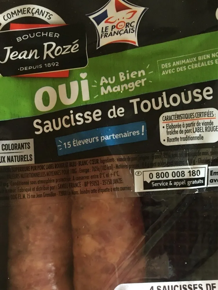 Saucisse toulouse superieures