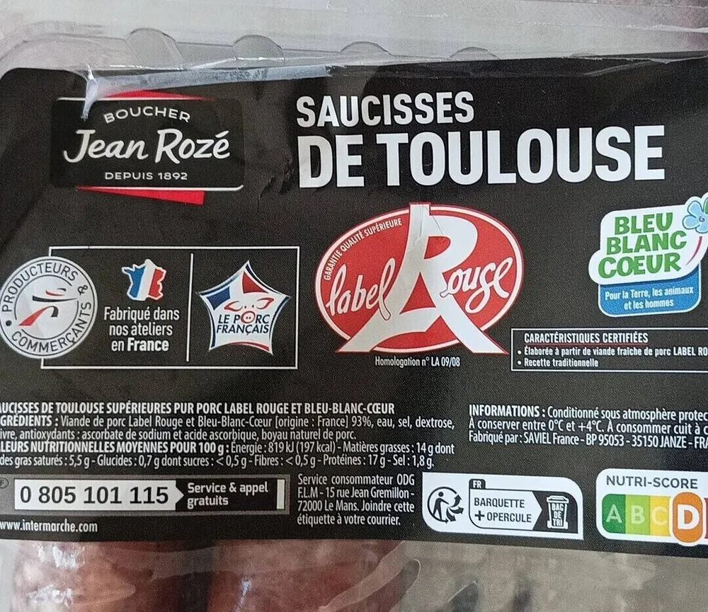 saucisse de Toulouse