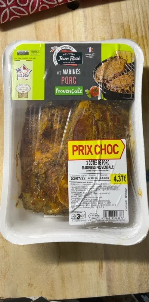 Côtes marinée provençale