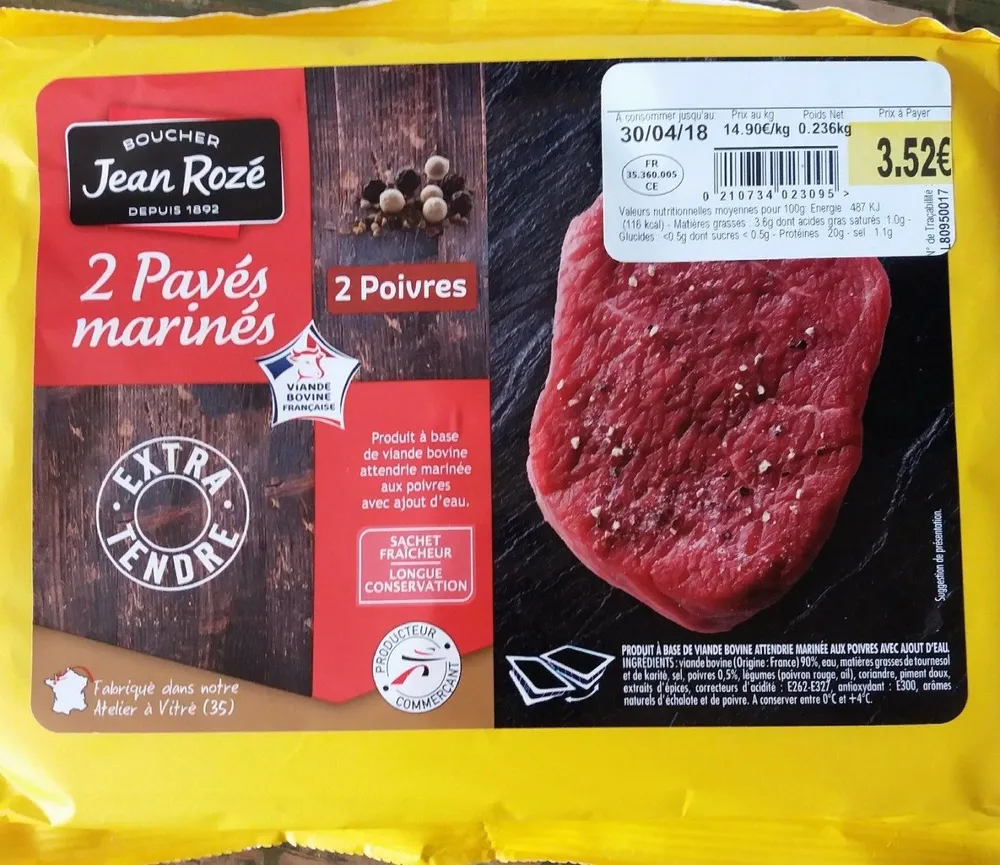 2 pavés marinés
