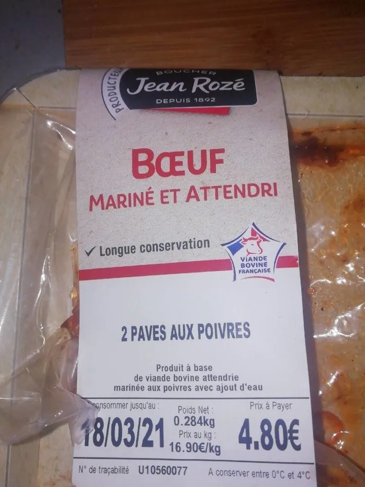 Bœuf mariné et attendri