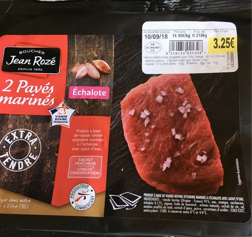 2 pavés marinés