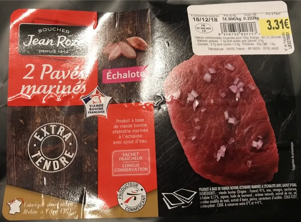 2 pavés marinés