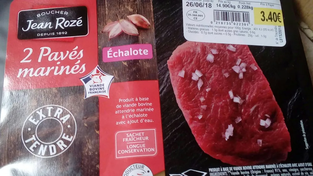 2 pavés marinés