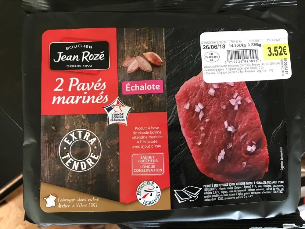 2 Pavés Marinés Échalote