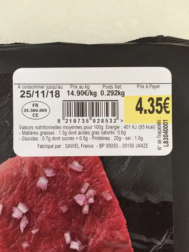 2 pavés marinés échalote
