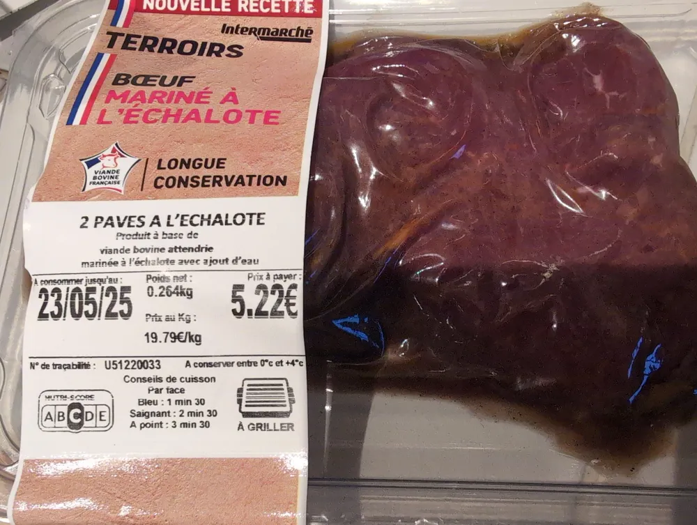 Bœuf mariné à l'échalote