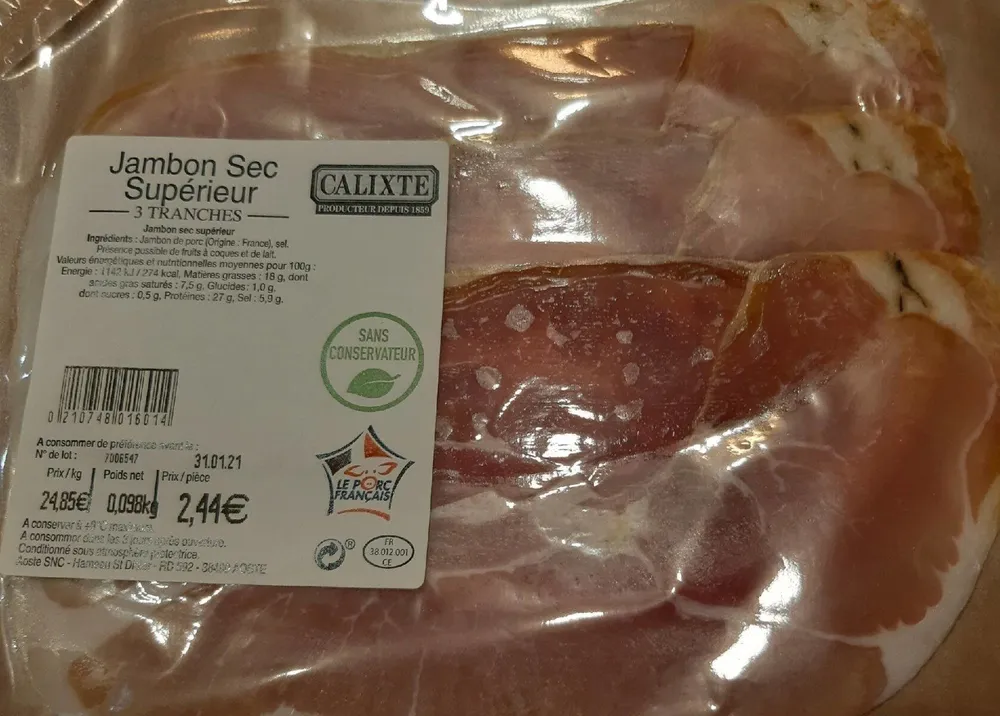 Jambon sec Supérieur