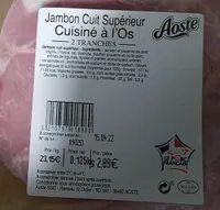 Jambon cuit supérieur cuisine à l'os