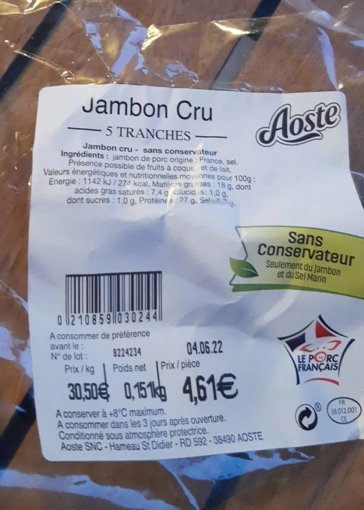 Jambon cru