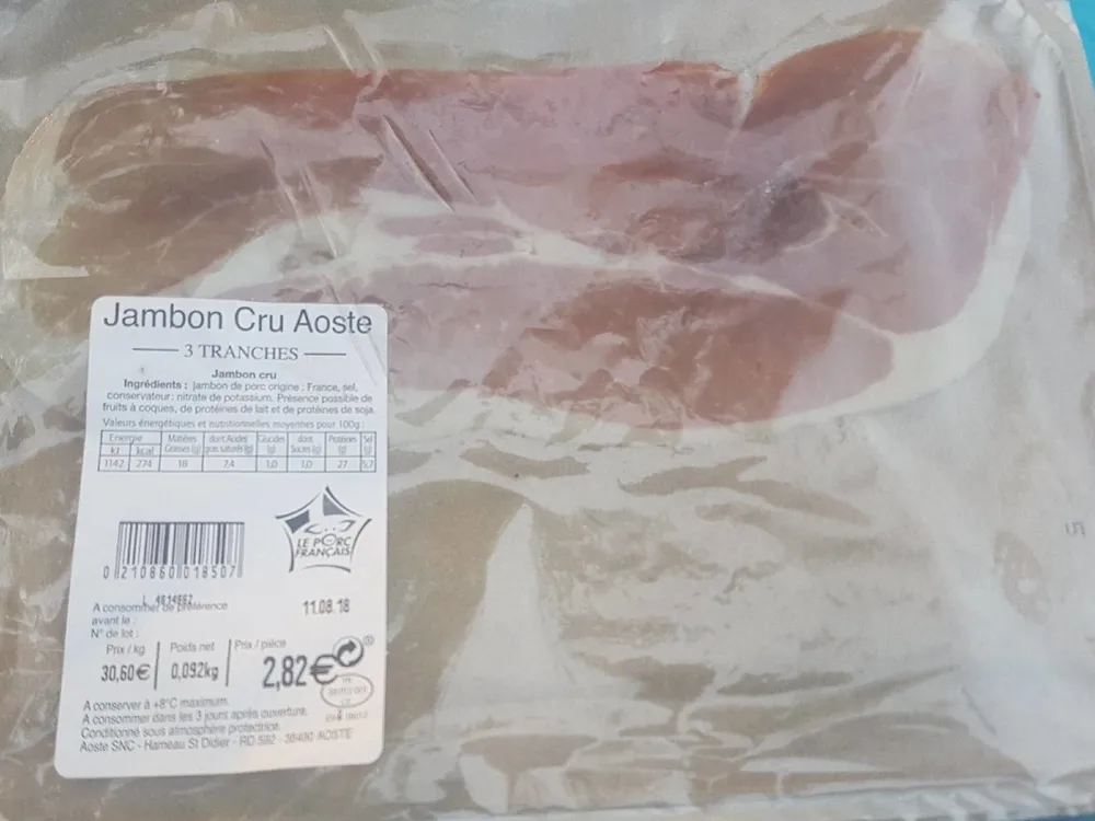 Jambon cru Aoste