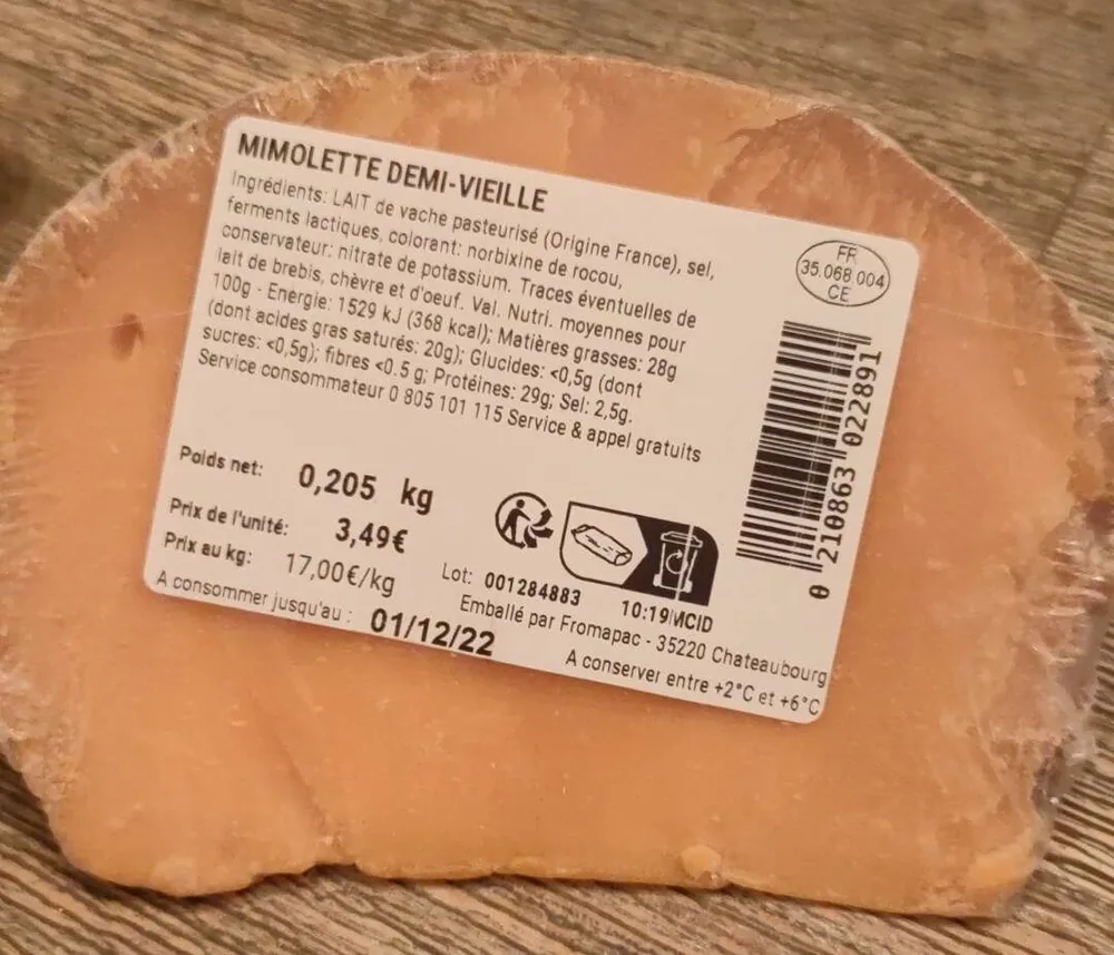 Mimolette demi-vieille