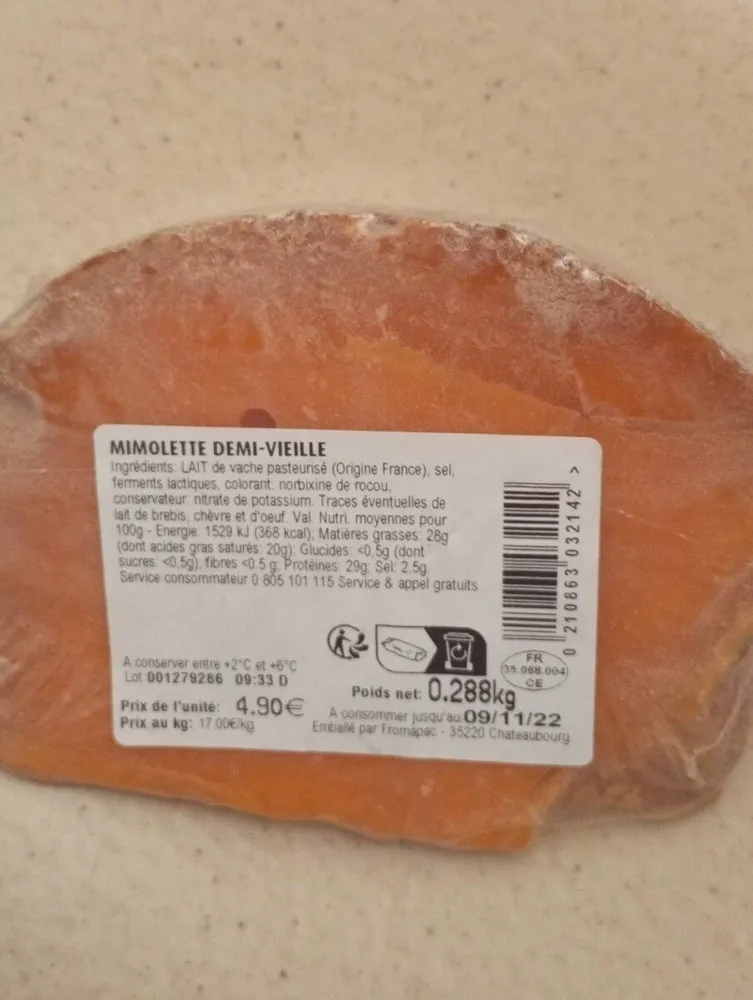 Mimolette demi-vieille