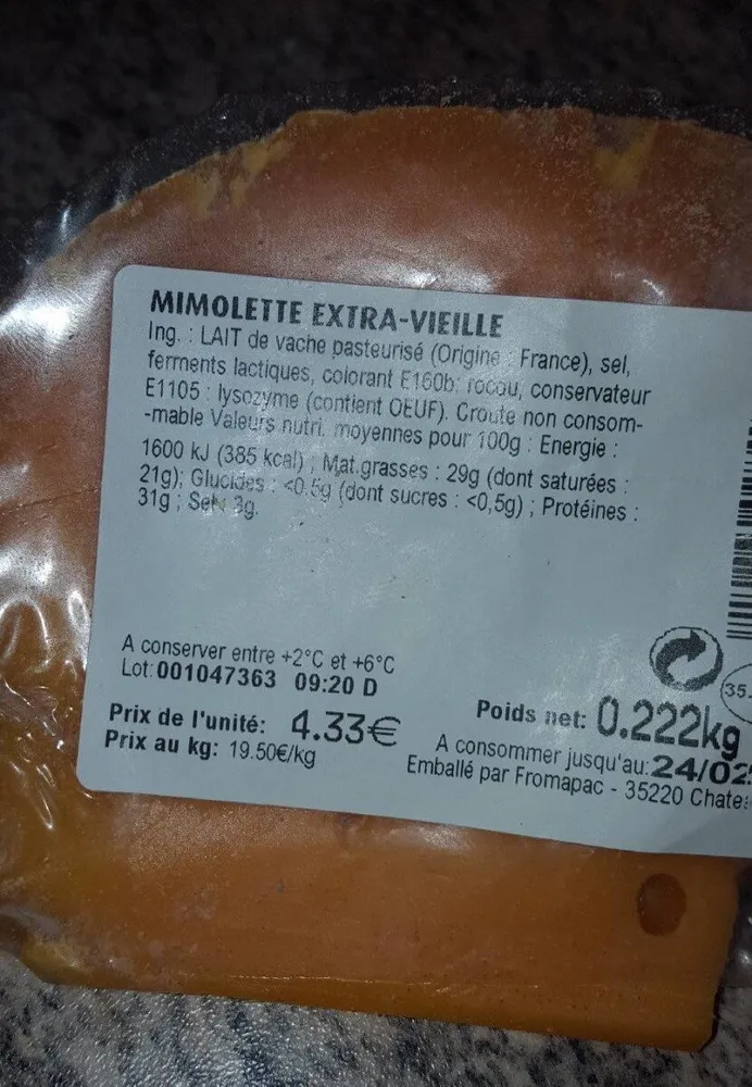 mimolette extra vieille