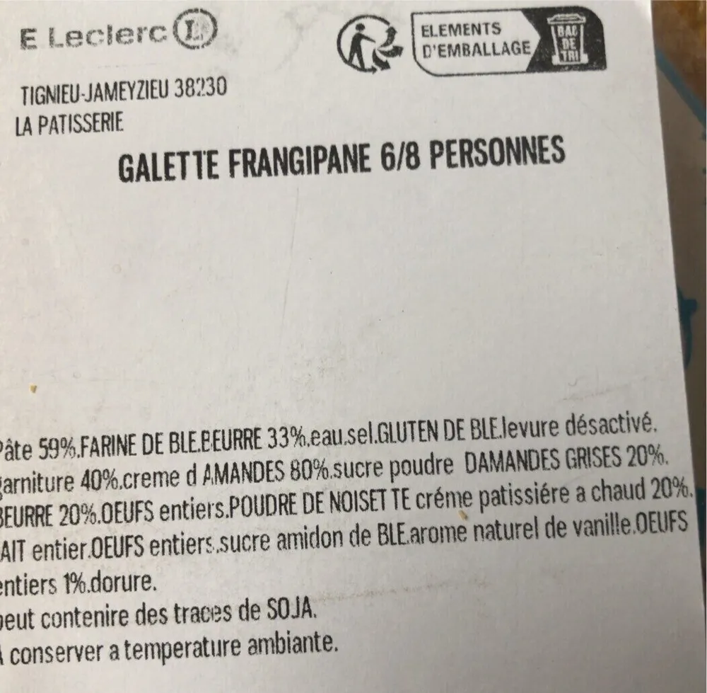 Galette frangipane