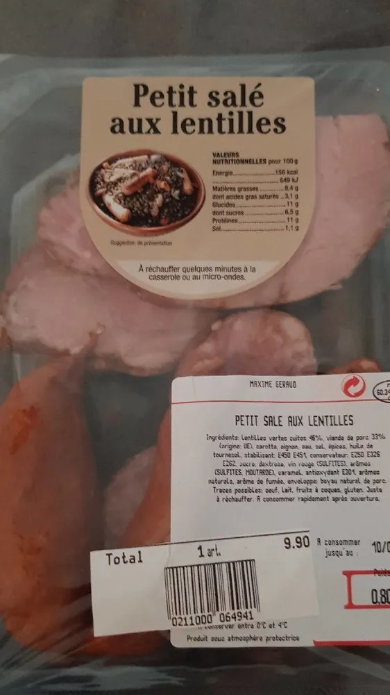 Petit sale aux lentilles
