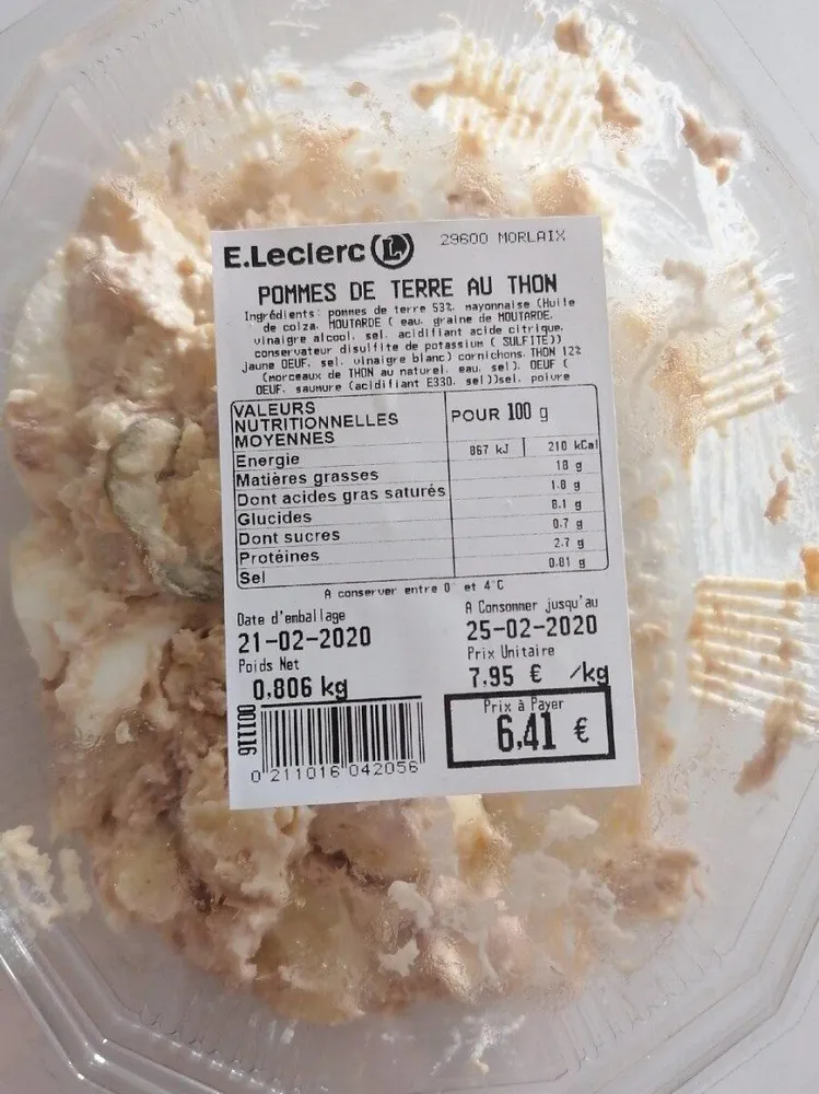 Pommes de terre au thon