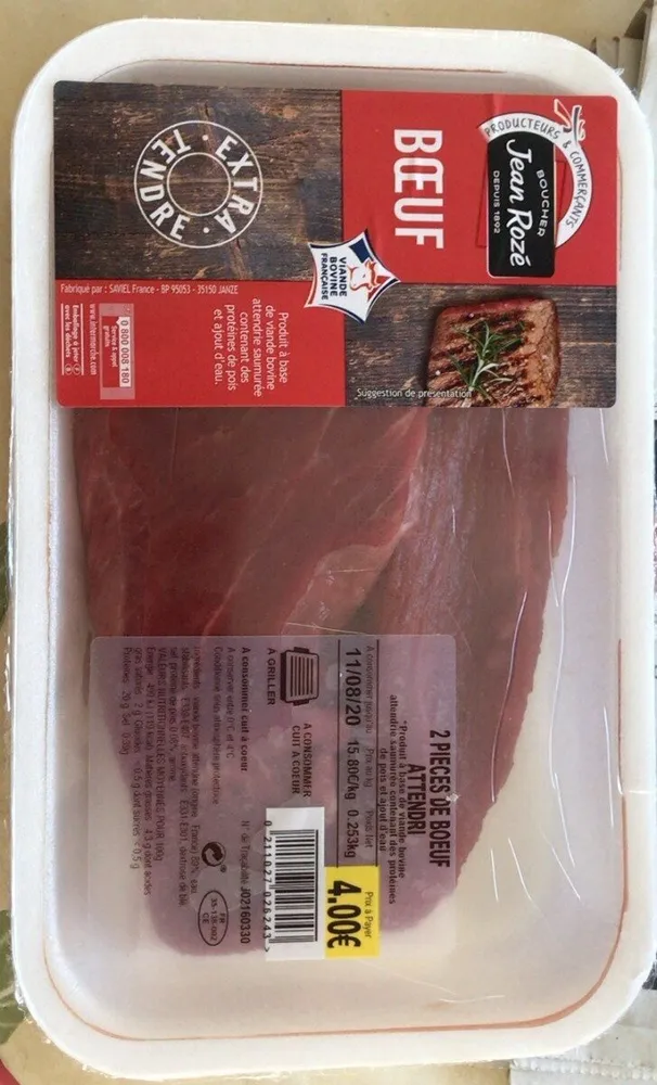 Piece de boeuf attendri