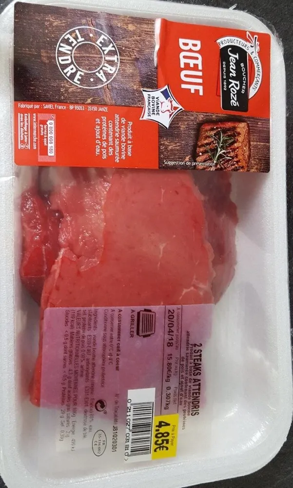 2 steaks attendris