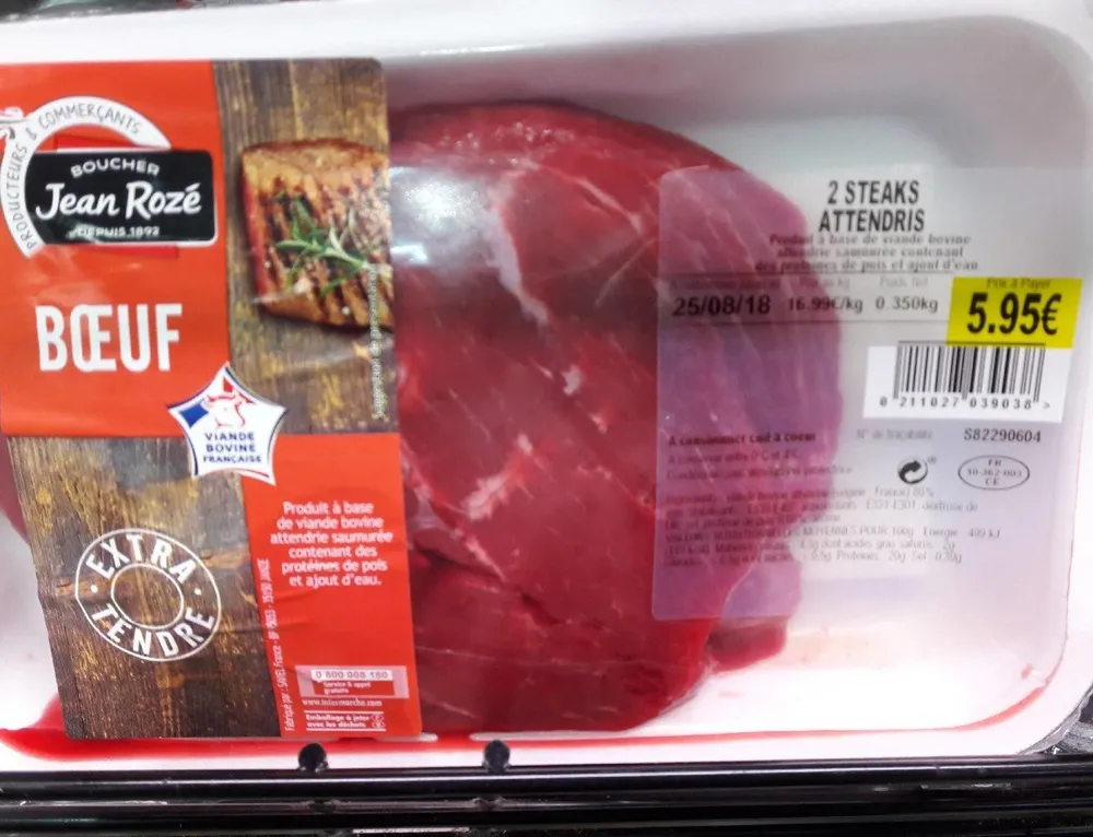 2 Steaks attendris