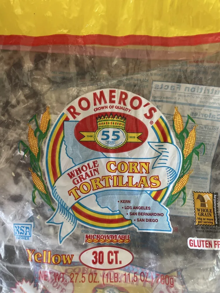 Whole Grain Corn Tortillas