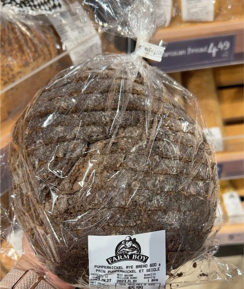 Pain pumpernickel et seigle