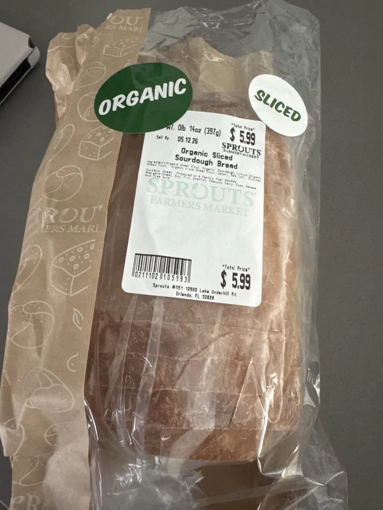 Organic Sliced Sourdough Bread