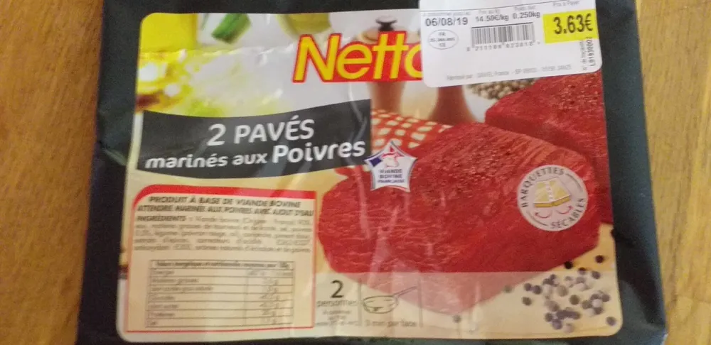 2 PAVÉS MARINÉS AUX POIVRES