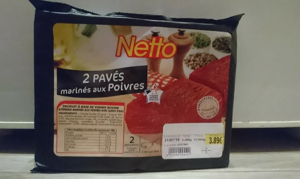 2 pavés marinés aux Poivres