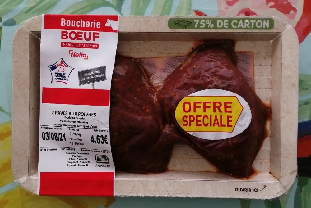 Pavés de boeuf aux poivres