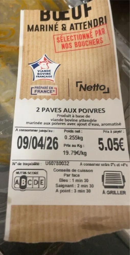 boeuf marine et attendri