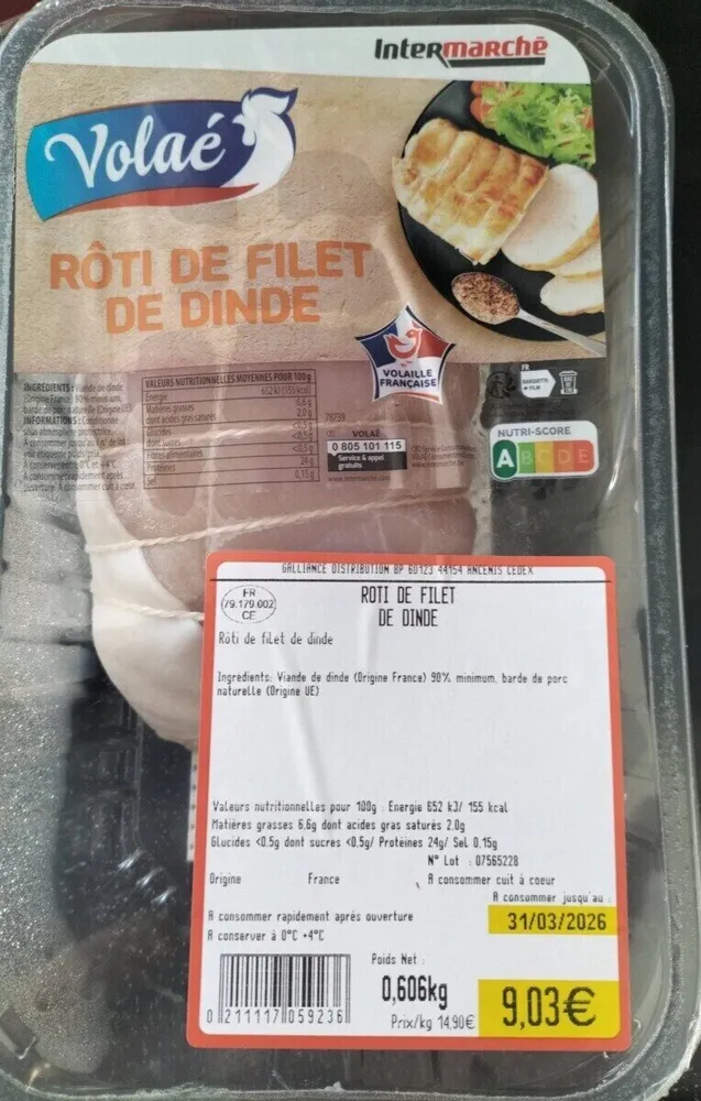 Rôti de filet de dinde