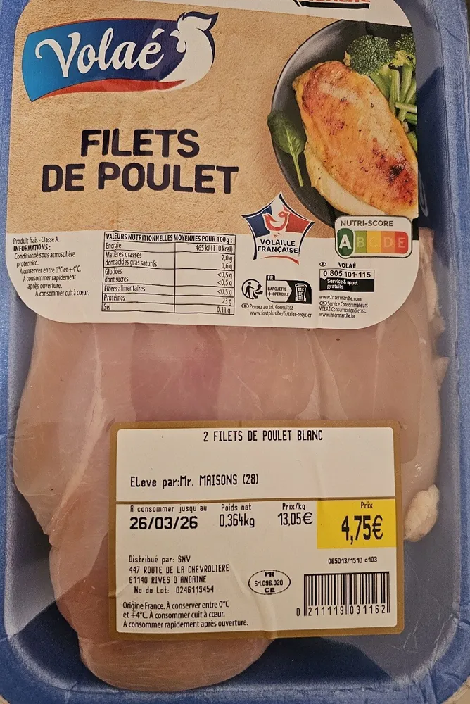 Filet de poulet