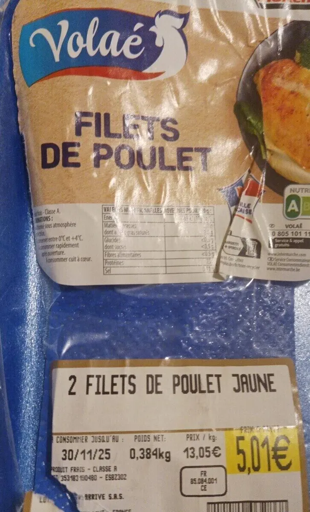 Filets de poulet