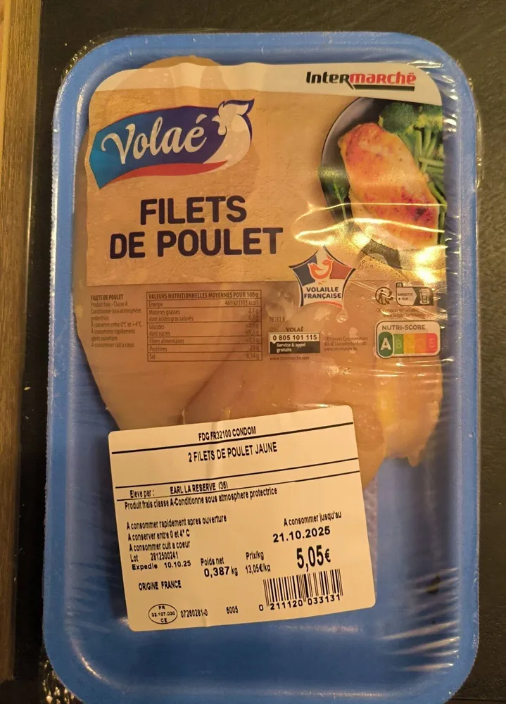 Filets de poulet
