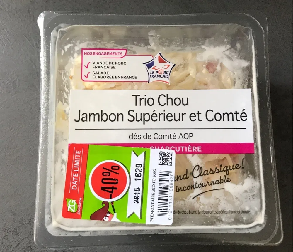 Trio chou jambon superieur et comte