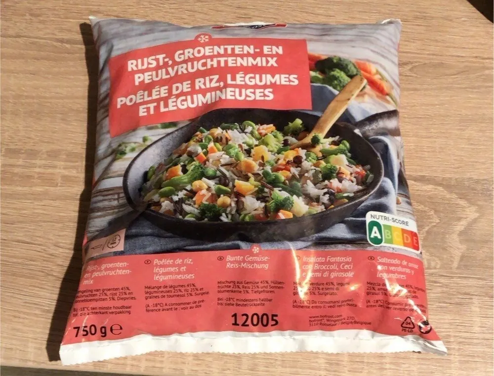 Poêlée de riz, légumes et légumineuses