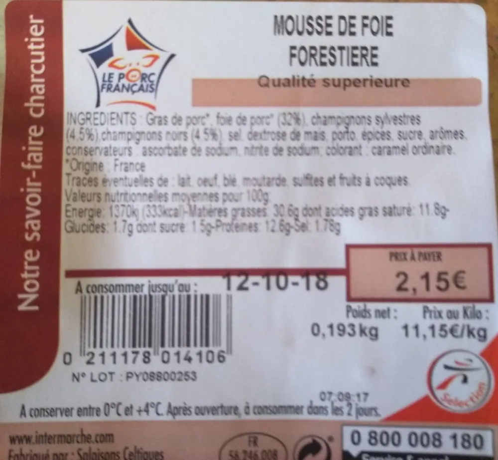 Mousse de foie forestière