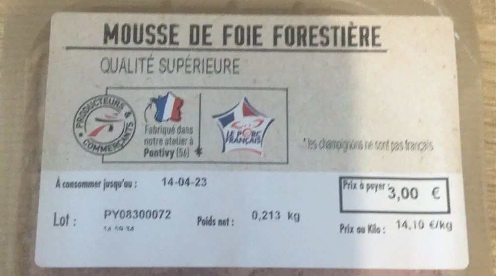 Mouse de foie foretiere