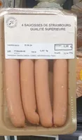 4 saucisses de Strasbourg Qualité supérieure