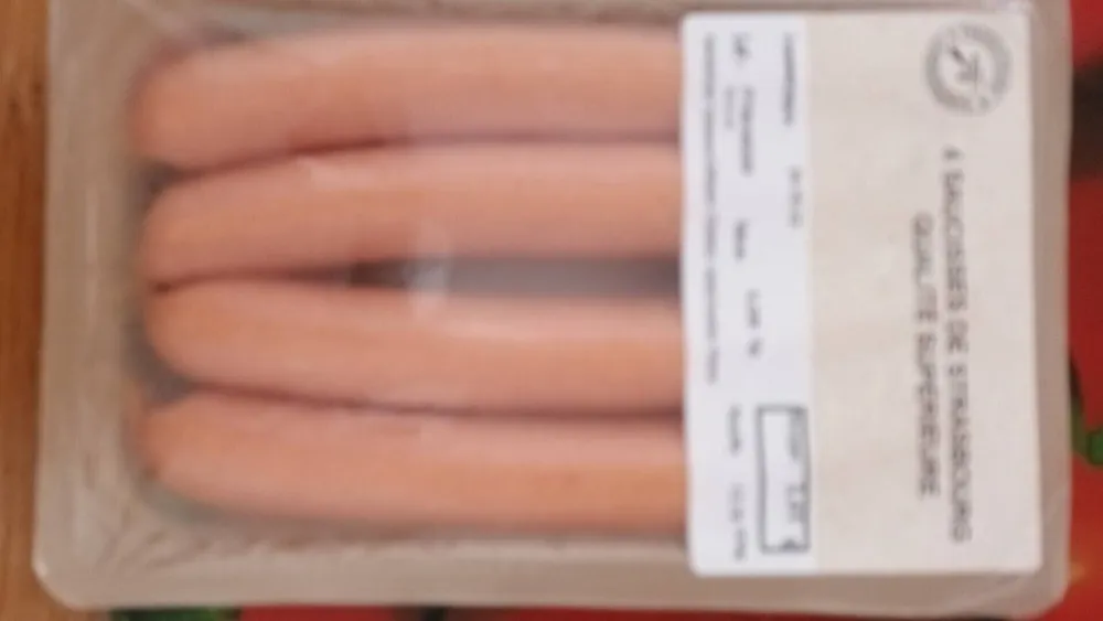 4 saucisses de Strasbourg qualité supérieure
