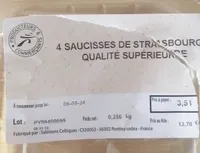 Saucisses de Strasbourg x 4