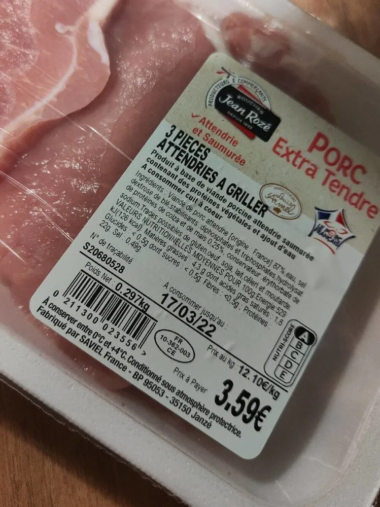Porc extra tendre