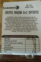 Crêpes maison 6+2 Leclerc